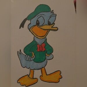 Colorful Bird Cartoon Canvas Art